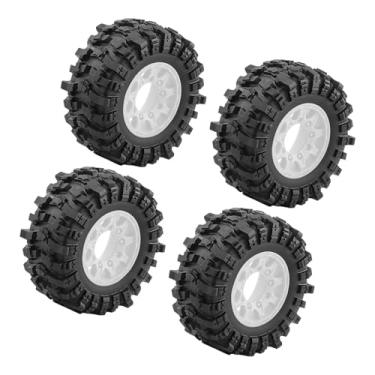 Imagem de Dynwave Rodas RC Pneus 4 Substituição Fácil Instalação 12mm, 14mm, 17mm Adaptador Incluído Acessórios de Atualização Resistente para 1/10 Slash, Branco