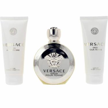 Imagem de Perfume Versace Eros para mulheres EDP 100mL com loção corporal e gel