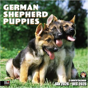 Imagem de RED EMBER Select - Calendário de parede 2026 Filhotes de pastor alemão 2026 | Abertura de 30,5 cm x 61 cm | Papel grosso e resistente | Presente | Calendário 2026