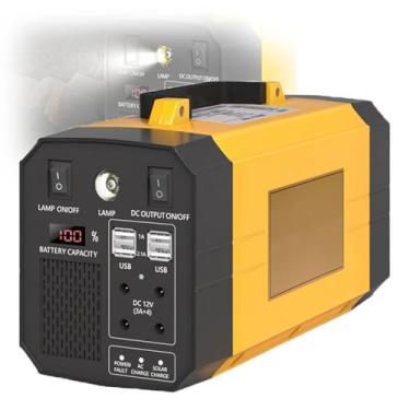 Imagem de Fonte De AlimentaçãO MóVel Para Armazenamento De Energia PortáTil De 300 W Para áReas Externas,Bateria De LíTio,Ca 110 V/60 Hz Ou 220 V/50 Hz,Cc 12 V,Adequada Para Camping E Trailers