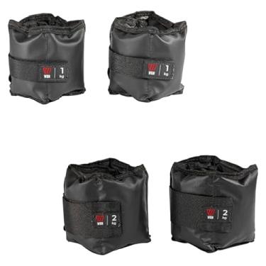 Imagem de Kit Par Caneleiras Peso 1kg + 2kg Tornozeleira de Peso Academia Musculação Fisioterapia Treino Funcional