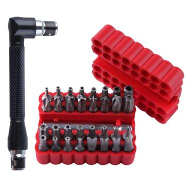 Imagem de Conjunto de chaves Torx de segurança de 33 peças com suporte magnético de extensão L, chave inglesa, resistente à adulteração, à prova de adulteração, conjunto de chaves Allen de segurança