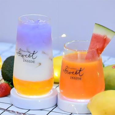 Imagem de Porta-copos LED para garrafa de vinho com luzes que mudam, suporte de plástico ABS brilhante para bar, festa de casamento, boate, decoração de evento (concha branca + luz branca)