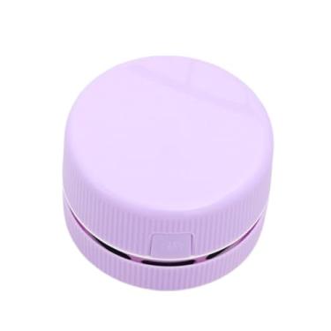 Imagem de Aspirador de pó de mesa – limpador de teclado USB portátil, raspas de borracha de lápis e limpeza de cinzas de cigarro, mini presente portátil perfeito roxo