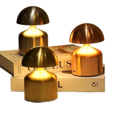 Imagem de Abajur de Mesa, Luminária de Mesa Touch Led Recarregável Dimerizável em Iron para Sala Bar 3 Cores de Iluminação(Aleatório)