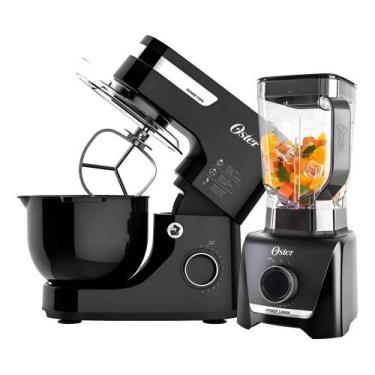 Imagem de Kit Liquidificador E Batedeira Planetária Oster Black 127v Preto, Pret