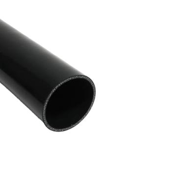 Imagem de I33T Tubo de silicone automotivo, mangueira de silicone de acoplador reto de 102 mm, mangueira universal de refrigeração de radiador de alta temperatura de 4 camadas 1 m (preto)
