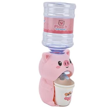 Imagem de Zerodis Casa Jardinagem Ferramentas de Cozinha Outras Ferramentas Acessórios Luz de Plástico Efeitos Sonoros Crianças Fingem Brincar de Brinquedo para Casa de Bonecas Dispensador de água Mini (Porco