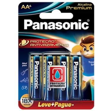 Imagem de Pilhas Alcalinas Premium Aa Panasonic Blister, Com 6 Unidades - Lr6egr/6b