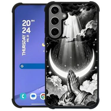 Imagem de ZHEGAILIAN Capa compatível com Samsung Galaxy S25, moldura de TPU macia, proteção reforçada nos cantos, à prova de choque, compatível com Samsung Galaxy S25, capa para homens/mulheres - oração devota