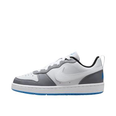 Imagem de Nike Court Borough Low 2 (GS), preto/dourado metálico, tênis para crianças grandes, Platina pura/branco-cinza frio, 19