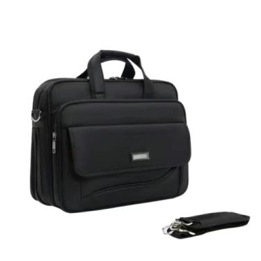 Imagem de Pasta Bolsa de Ombro Social Executiva Luxo Para Notebook (Bolsa Notbook Pasta de Ombro Preta)