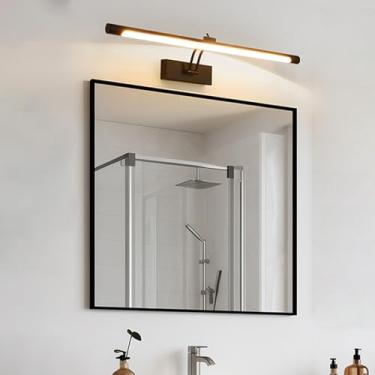 Imagem de Luz de Espelho LED Banheiro Moderno Arandelas de Parede 350° Rotação Ângulo Ajustável Arandela Iluminação de Imagem Iluminação de Parede Metal Iluminação de Parede para Espelho Armário Banheiro Sala