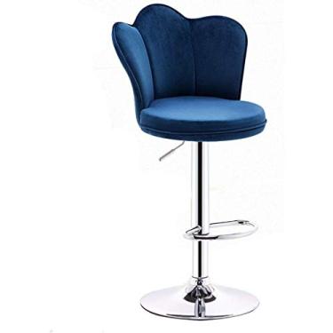 Imagem de Banqueta para os pés, bancos de bar ajustáveis, cadeiras giratórias com balcão de cozinha traseiro altura retrô marrom