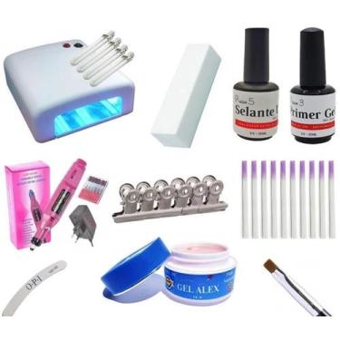 Imagem de Kit Unha De Fibra Profissional Com Garantia / Manicure - Alex Imports