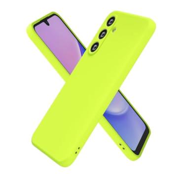 Imagem de oakxco Capa de silicone para Samsung Galaxy A15 5G, ultrafina e fina para mulheres e meninas, cor lisa lisa minimalista estética fofa design feminino, gel de borracha macia TPU com capa para câmera