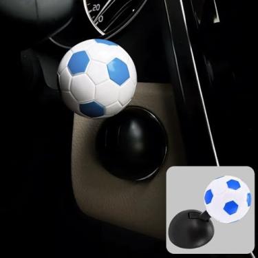 Imagem de Capa de botão de partida do motor de carro, botão de partida, capa basculante de barra esférica, acessórios de decoração de joystick de interior de carro universal - azul