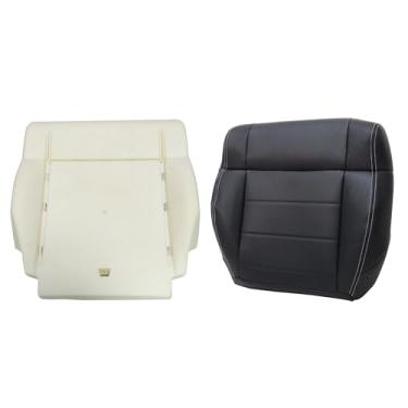 Imagem de Vigoraze Parte inferior do motorista dianteira e capa de assento de couro de substituição de espuma preta compatível com Jeep Wrangler Sahara Rubicon 2008 2009 2010 2011 2012