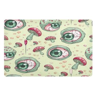 Imagem de STAYTOP Tapete de porta com olhos engraçados, entrada externa, 81 x 50 cm, tapete de boas-vindas ao ar livre/interno, tapetes de banho fofos, capacho frontal antiderrapante para entrada, pátio, áreas