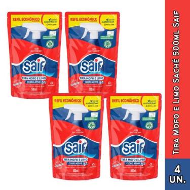 Imagem de kit Refil Tira Mofo e Limo Cloro Ativo 2 em 1 Saif 500ml Escolha a Qua