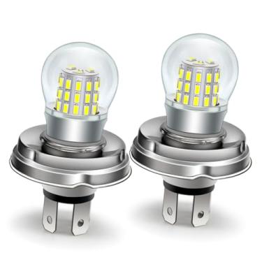 Imagem de Ruiandsion Lâmpada LED para motocicleta P45T H5 R2 branca 10-30V sem polaridade super brilhante 3014 39SMD 800LM Driver embutido para lâmpada frontal de motocicleta automotiva pacote com 2