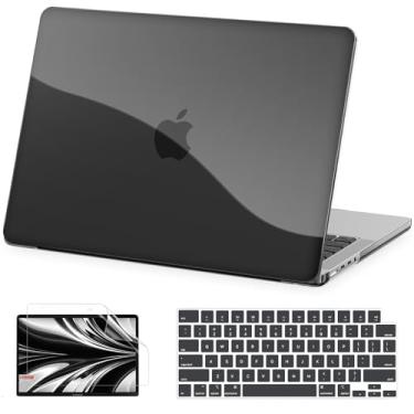 Imagem de AKIT Capa compatível com MacBook Pro de 14 polegadas 2025-2021 M4 M3 M2 M1 Pro Max A3112 A3185 A3401 A2918 A2992 A2779 A2442, [ultrafina] capa rígida para laptop, capa de teclado e tela flim, preto