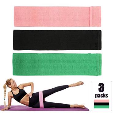 Imagem de Conjunto de 3 faixas Corda Tração 60-120LB Elásticas Algodão para Academia Fitness Exercícios Yoga Treino Treinamento Bu