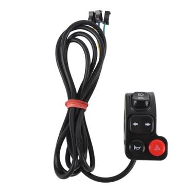 Imagem de GOWENIC Interruptor de Sinal de Seta para Guidão de Motocicleta, Universal, Compatível Com 4 Em 1, Interruptor de Buzina de Farol para Bicicleta Elétrica, Material ABS