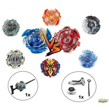 Imagem de Kit 4 Beyblade Burst XGyro + 2 Lançador Valt, Shu Sortidos - Tornado G