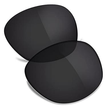 Imagem de TRUSHELL Lentes de reposição polarizadas para óculos de sol Oakley Pitchman R preto escuro - Polarizado