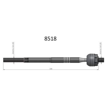 Imagem de Barra Axial Aircross 2010 A Dianete Bortec Ba8518