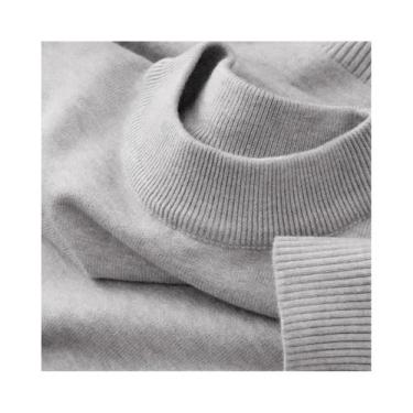 Imagem de Suéter Masculino Casual De Manga Longa Com Gola Alta Térmica De Lã Par