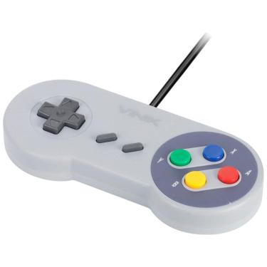 Imagem de Controle Gamepad Vinik Snes JP Para PC - USB - Branco - 107483