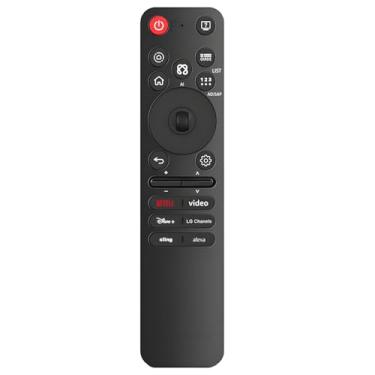 Imagem de Substituição para controle remoto LG AI Magic, compatível com Smart TVs UHD OLED QNED NanoCell Webos 4K 8K, com AI, ponteiro, Alexa Voice e botões de acesso rápido, para Magic MR20/21/22/23/24/25GA