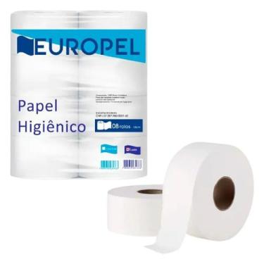 Imagem de Papel higienico rolao extra luxo 8x300m folha simple europel