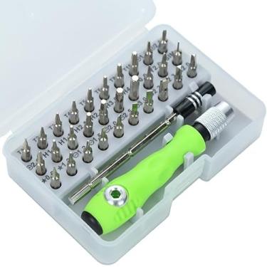 Imagem de Conjunto de chaves de fenda magnética de precisão 32 em 1, mini kit de ferramentas de reparo com pontas cruzadas e planas para smartphones, laptops, carros, móveis, câmeras e manutenção doméstica