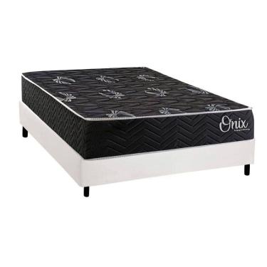 Imagem de Cama Box NOVO + Colchão Espuma Kappesberg D28 Anatômico Onix + Base CRC Corano White
