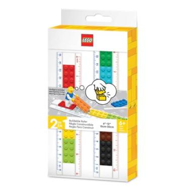 Imagem de Jandaia, Régua para Montar 2 em 1-15cm ou 30cm com peças LEGO® + Minifigura | Material Escolar LEGO® Stationery