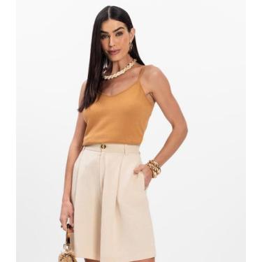 Imagem de Blusa de Alça Infinita Cor Chocolate, P, Chocolate