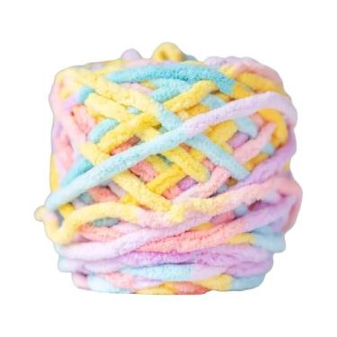 Imagem de Fio De Tricô De Chenille Macio, Linha De Algodão Ice Strip, Lã DIY Par