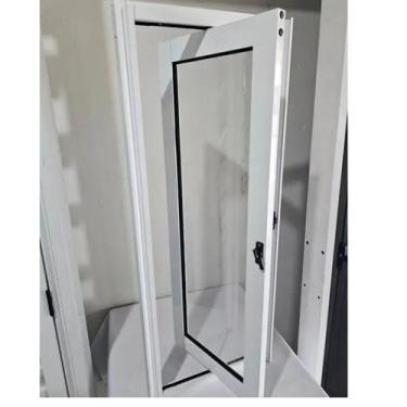 Imagem de Janela Pivotante Capelinha Em Alumínio Branco Vidro Mini Boreal A 80 x