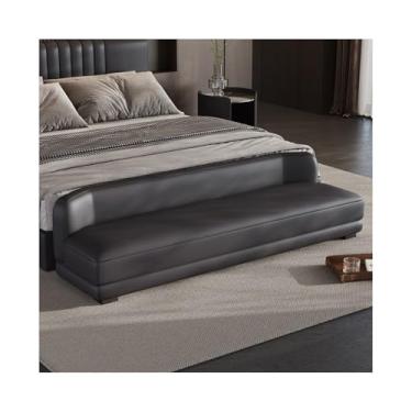 Imagem de Otomano para quarto, quarto, banco de cabeceira, vestiário, banco longo, italiano, minimalista, cabeceira, sofá, banco, loja de roupas, banco de sapatos, banco de cama (preto)