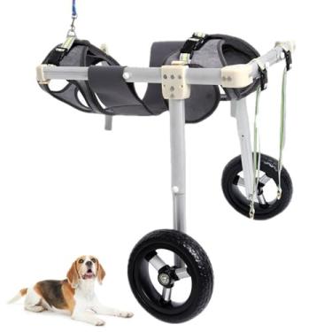 Imagem de Cadeira de rodas ajustável para pernas traseiras paralisadas, auxílio de mobilidade leve para animais de estimação, andador fácil de montar para cães com deficiência, suporte para recuperação de