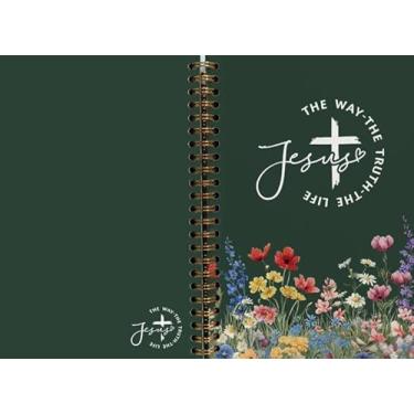 Imagem de Caderno cristão – Jesus O Caminho A Verdade A Vida Presentes Cristãos para Mulheres, Cadernos Bíblicos Inspiradores para Tomar Notas, Estudo da Bíblia, Oração e Notas da Igreja, Caderno Espiral A5