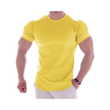 Imagem de Camiseta Esportiva Masculina De Secagem Rápida Com Gola Redonda Para V