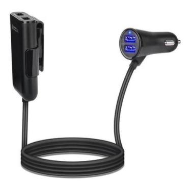Imagem de Carregador Extensivo Carro Automotivo Veicular 4 Usb Turbo