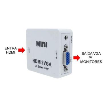 Imagem de Adaptador Hdmi P/ Vga P/ Amazon Fire Tv Lite Usar Projetor