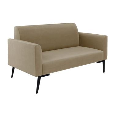 Imagem de Sofá Namoradeira Pés Villach Marisa Suede D03 - D\'rossi Cor Marrom Rato