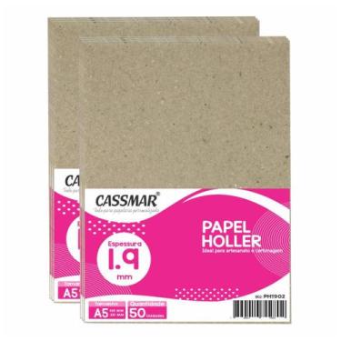 Imagem de Papel Holler para Cartonagem A5 1,9mm 148x210mm 50un - Cassmar