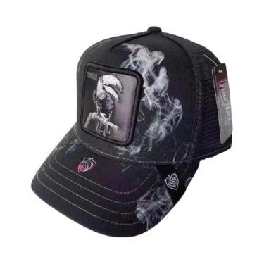 Imagem de Boné Trucker Unissex Ajustável Com Estampa Gradiente De Animais, Respi